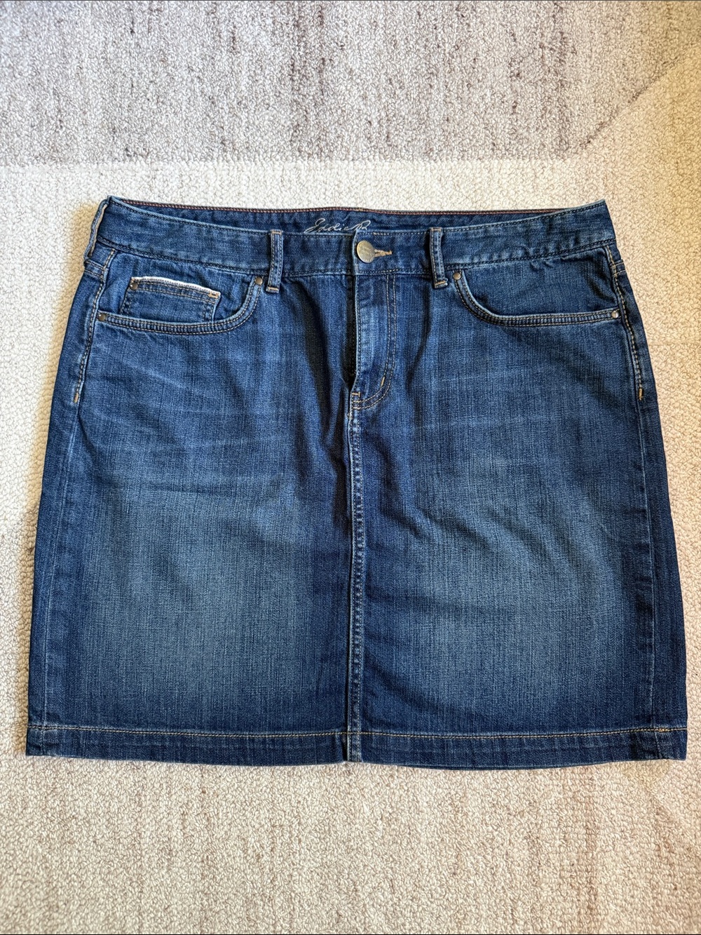 Eddie Bauer Classic Denim Mini Jean Skirt- size 12